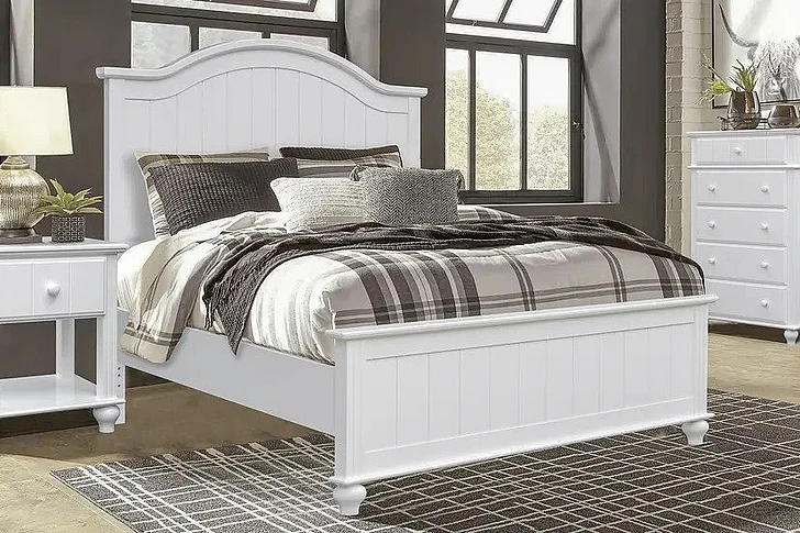 Cottage Creek Abacoa 4pc Panel Bedroom Set in White