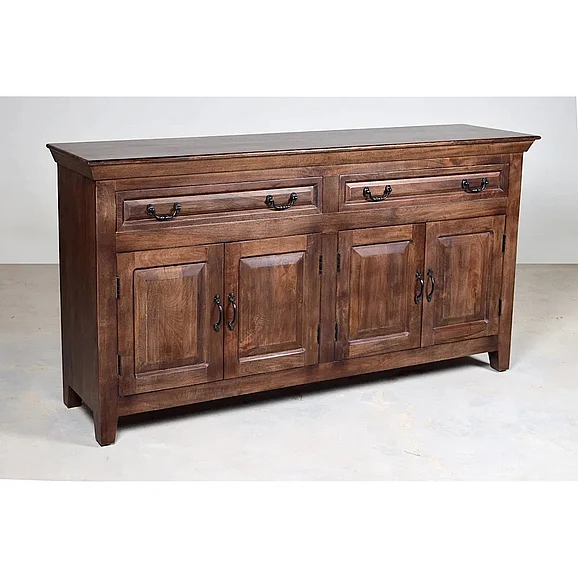 Kumu International Jamya 69" Solid Mango Wood Sideboard Buffet - Walnut ABAO887