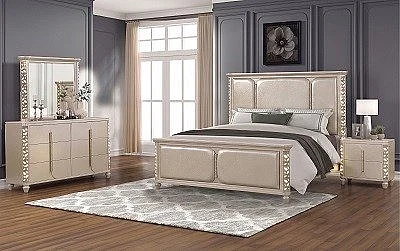 Galaxy Home Abigale 2pc Bedroom Set in White