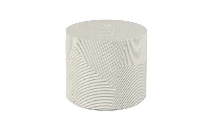 Hammary Hamilton Hidden Treasure Venetto Drum Table in White 090-1124 CLOSEOUT