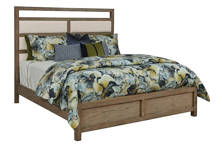 Kincaid Debut Wyatt Upholstered Cal King Panel Bed in Gray 160-317P