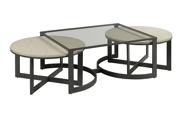 Hammary Hamilton Portrait Nesting Coffee Table in White 201-917 CLOSEOUT