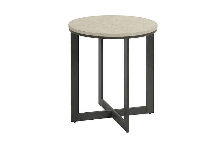 Hammary Hamilton Portrait Round End Table in White 201-918 CLOSEOUT