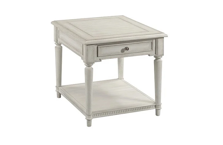 Hammary Hamilton Terrace Drawer End Table in White 206-915 CLOSEOUT