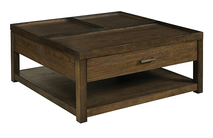 Hammary Nyles Square Lift Top Coffee Table in Cocoa 209-911