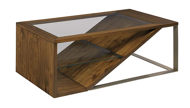 Hammary Hamilton Editor Rectangular Coffee Table in Brown 210-910