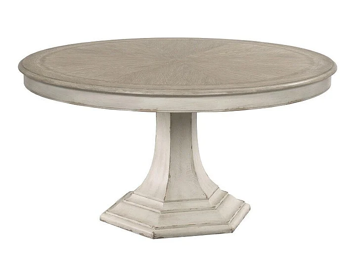 American Drew Cambric Civette Round Dining Table in Breve 309-702R