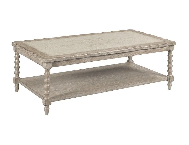American Drew Cambric Batiste Rectangular Coffee Table in Breve 309-910