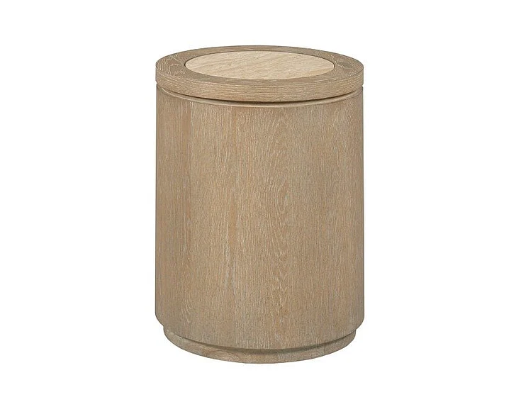 American Drew Gatner Round Drum Table in Brown 305-916