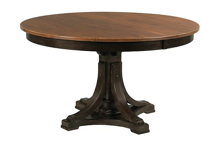 Kincaid Bridgetown Bromefield Round Dining Table in Two Tone Brown 487-701BP