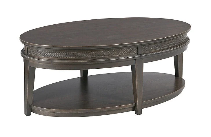 Hammary Serra-Hamilton Oval Coffee Table in Soft Black 533-912B