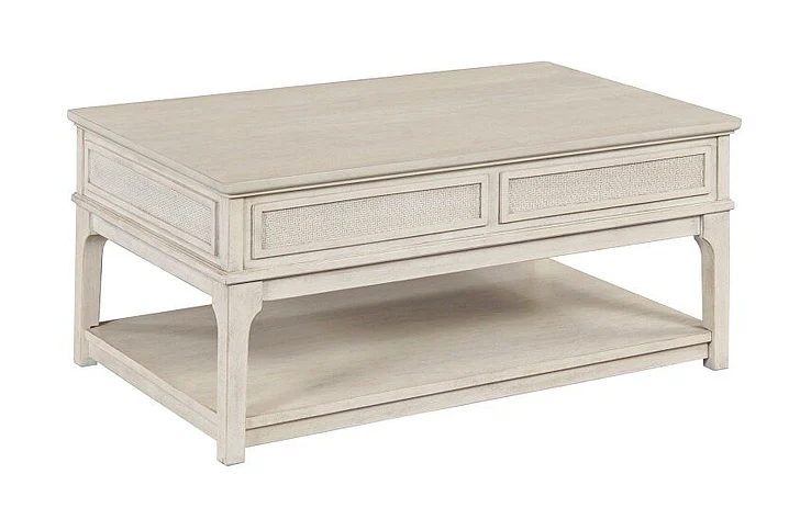 Hammary Serra-Hamilton Rectangular Lift Top Drawer Coffee in Classic White 533-913W