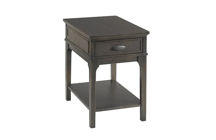 Hammary Serra-Hamilton Rectangular Charging Chairside in Soft Black 533-916B