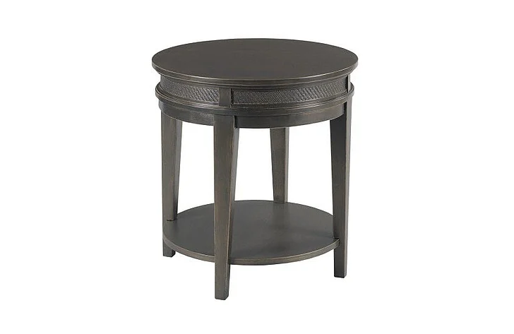 Hammary Serra-Hamilton Round End Table in Soft Black 533-918B