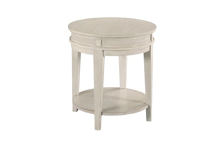Hammary Serra-Hamilton Round End Table in Classic White 533-918W