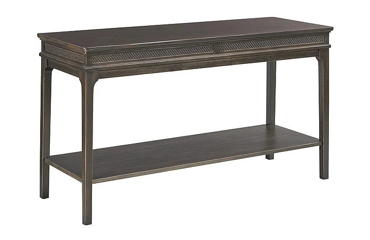 Hammary Serra-Hamilton Rectangular Drawer Sofa Table in Soft Black 533-925B