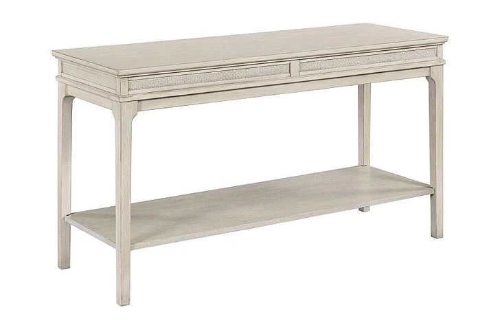 Hammary Serra-Hamilton Rectangular Drawer Sofa Table in Classic White 533-925W