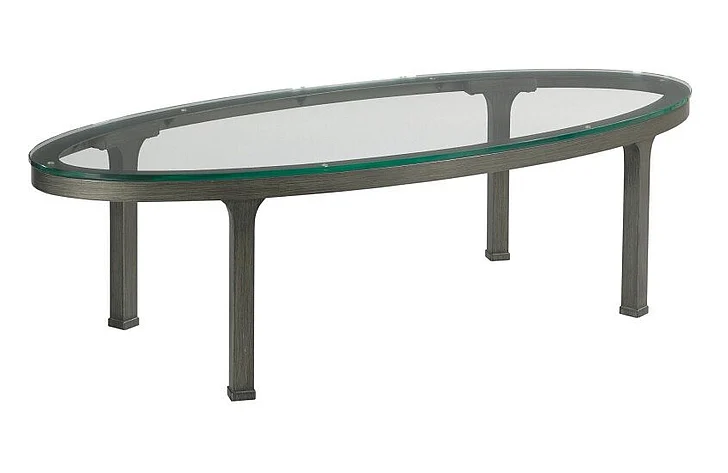 Hammary Hamilton Ala Carte Oval Glass Top Coffee Table 496-912 CLOSEOUT