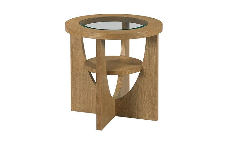 Hammary Hamilton Benefactor Round End Table in Honey 437-918 CLOSEOUT