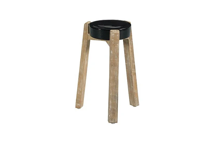Hammary Hamilton Hidden Treasure Dark Glass Accent Table in Black 090-1202 CLOSEOUT