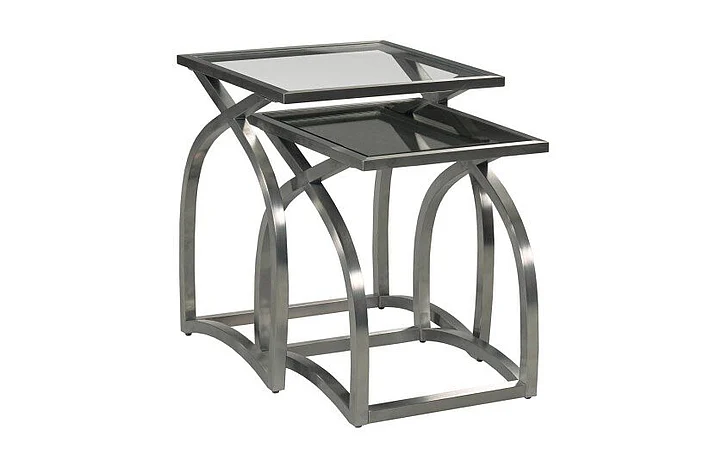 Hammary Hamilton Hidden Treasure Vault Bunching Tables in Chrome 090-1216 CLOSEOUT