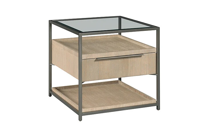 Hammary Jive Rectangular End Table in Suede 399-915