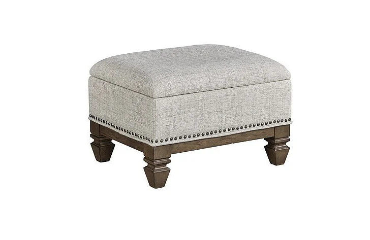 Hammary Maribelle Storage Ottoman in Gray 373-796