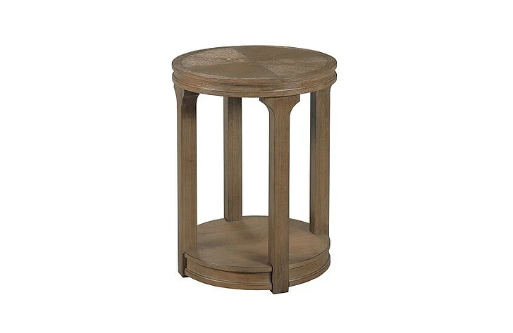 Hammary Marsham-Hamilton Round Chairside Table in Brown 371-918