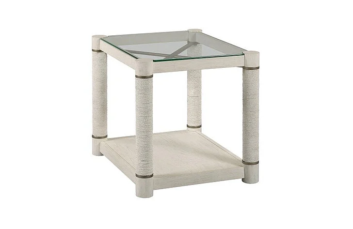 Hammary Hamilton Pavilion End Table in White 252-915 CLOSEOUT