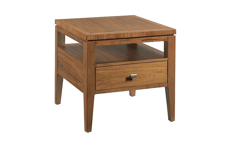 Hammary Premise Rectangular End Table in Walnut 273-915
