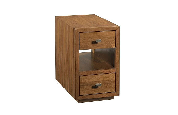 Hammary Premise Charging Chairside Table in Walnut 273-916