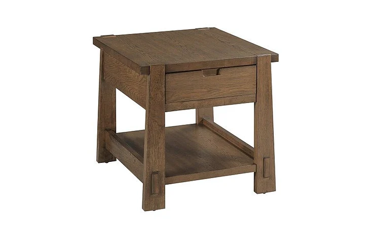 Hammary Hamilton Thornton Rectangular End Table in Brown 377-915 CLOSEOUT