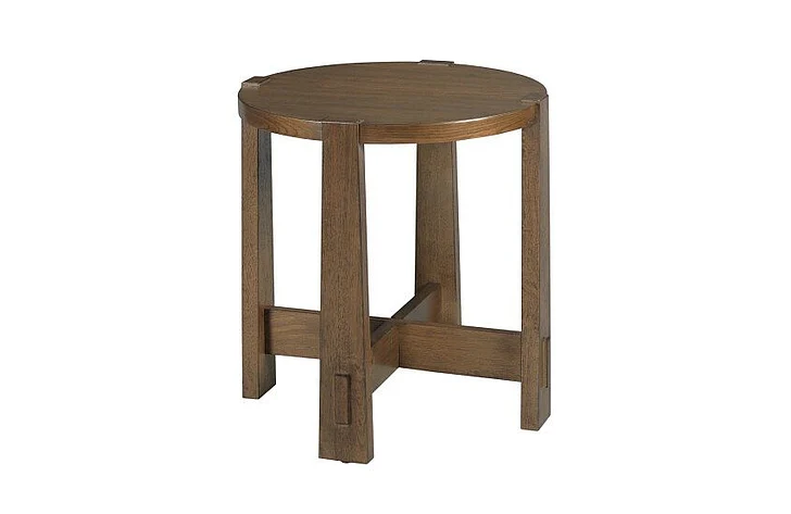 Hammary Hamilton Thornton Round End Table in Brown 377-916 CLOSEOUT