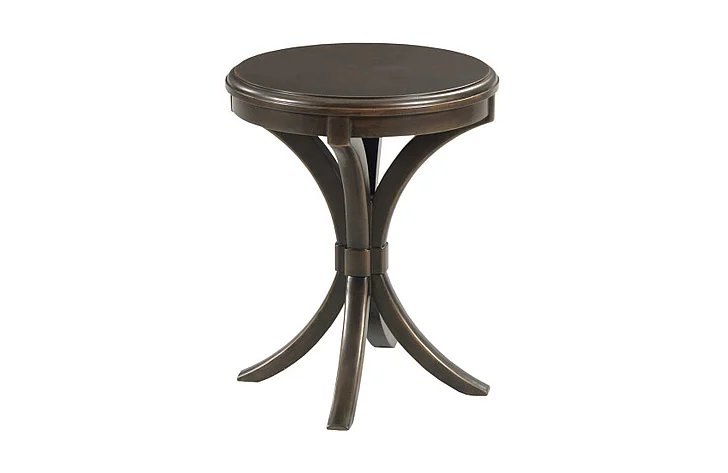Hammary Whitaker Round Spot Table in Black Denim 473-918