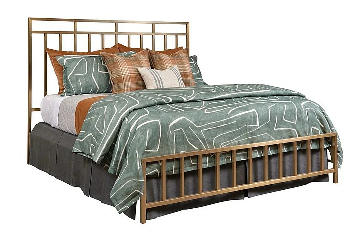 Kincaid Acquisitions Aspire Queen Bed in Brushed Gold/Bronze Tone