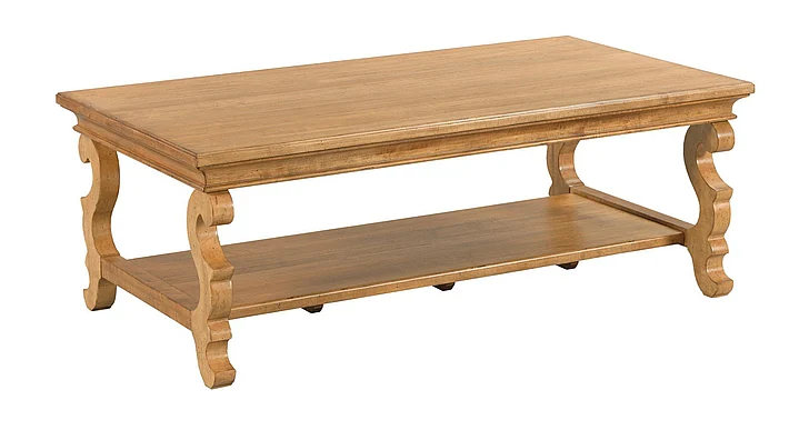 Kincaid Celeste Scroll Leg Coffee Table in Maple 586-912