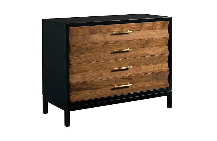 Kincaid Monogram Walnut Backbay Accent Chest in Black 315-933B