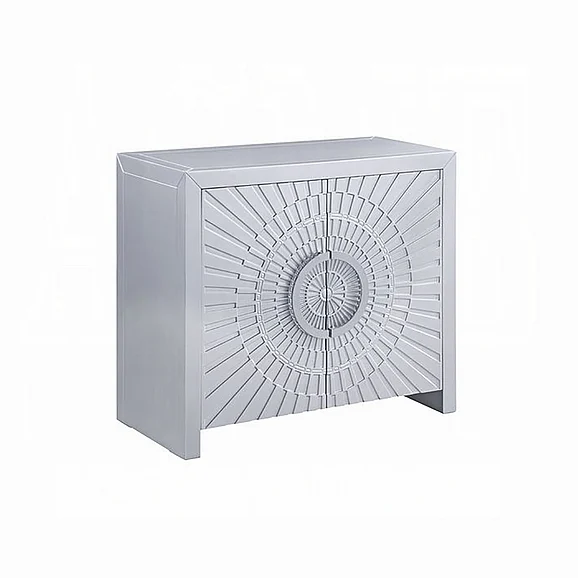 ACME Cicero Console Cabinet in Platinum AC00282