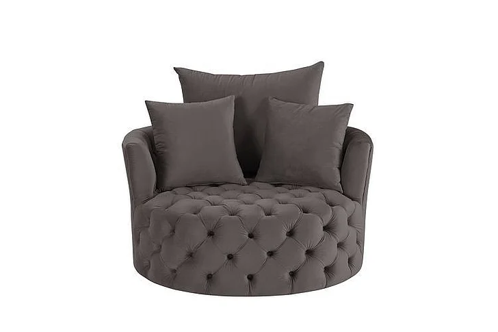 Acme Furniture Zunyas Accent Chair with Swivel in Gray AC00292