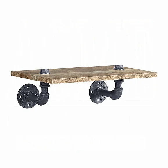 ACME Brantley Wall Rack in Oak and Sandy Black AC00734