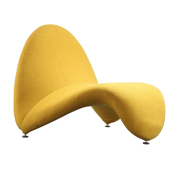 Manhattan Comfort MoMa Yellow Wool Blend Accent Chair AC009-YL
