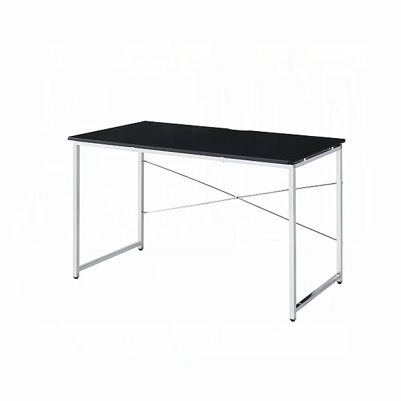 ACME Tennos Vanity Desk in Black and Chrome AC00904