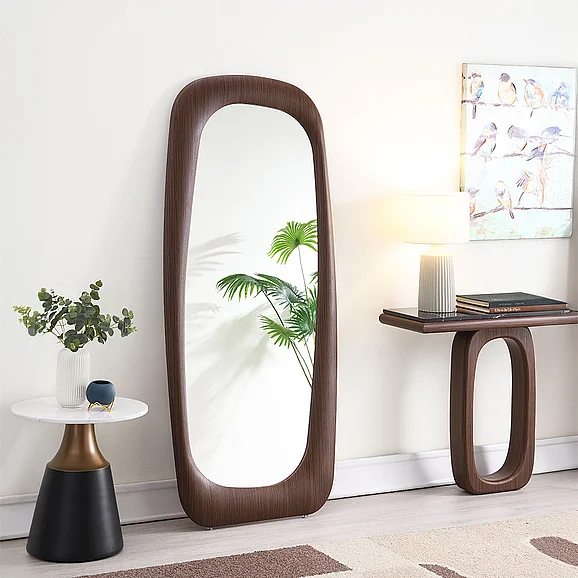 ACME Dana Floor Mirror in Walnut AC03024
