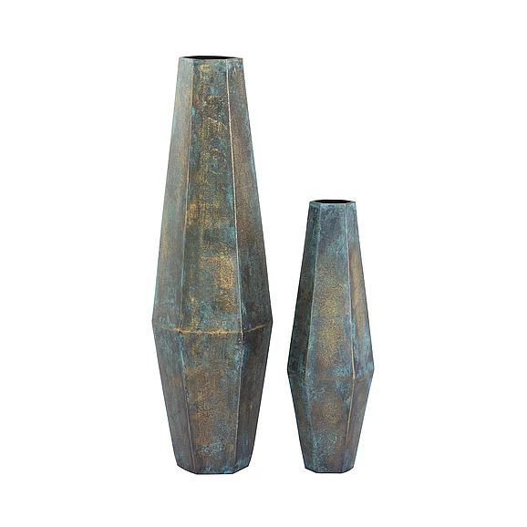 Atlas Erwin Vase - Set of 2 Oxidized Brass AC11295-01S PROMO