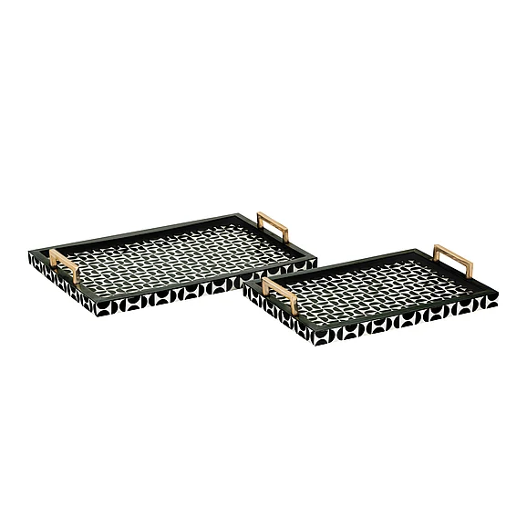 Atlas Futrelle Tray - Set of 2 Dark Green AC11325-01S PROMO
