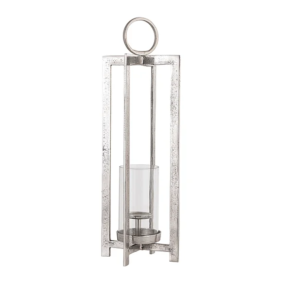 Atlas Wilmot Lantern - Large Silver AC11684-02 PROMO