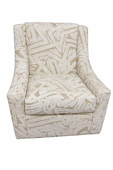 Corinthian 1600S Clapton Swivel Accent Chair in Chantel-Rawsilk AC1716