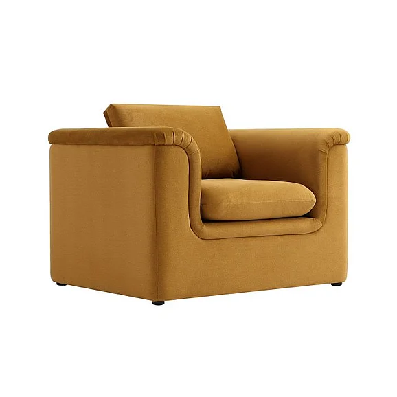 Manhattan Comfort Haven Upholstered Accent Chair in Harvest Gold AC1883-MS