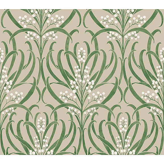 York E64-Arts and Crafts Calluna Linen Metallic Wallpaper AC9144 (Double Roll)