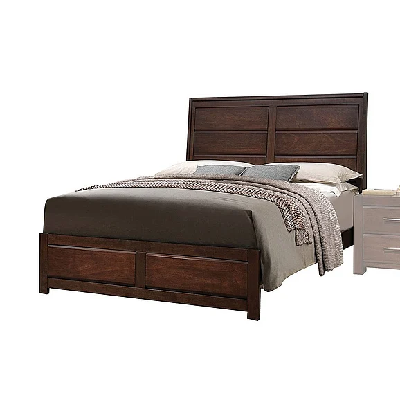Acme Oberreit Queen Panel Bed in Walnut 25790Q